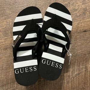 Guess striped wedged sandals
